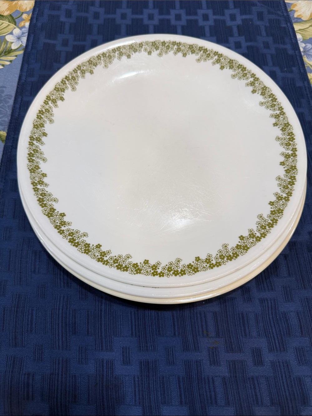 Corelle Spring Blossom set of three 10.25" dinner plates